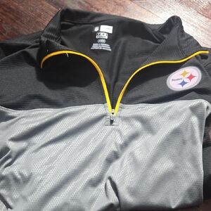 NFL Team Apparel Black Pullover with Silver Accents